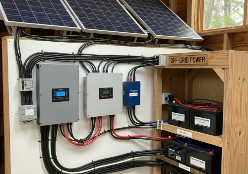 off grid solar power system components installed i